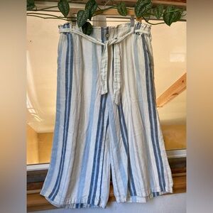 Linen blend striped pants size XL